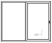 Egyirányba tolható erkélyajtó