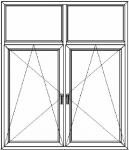 Alul balos és jobbos bukó-nyíló, felül fix ablak (13)