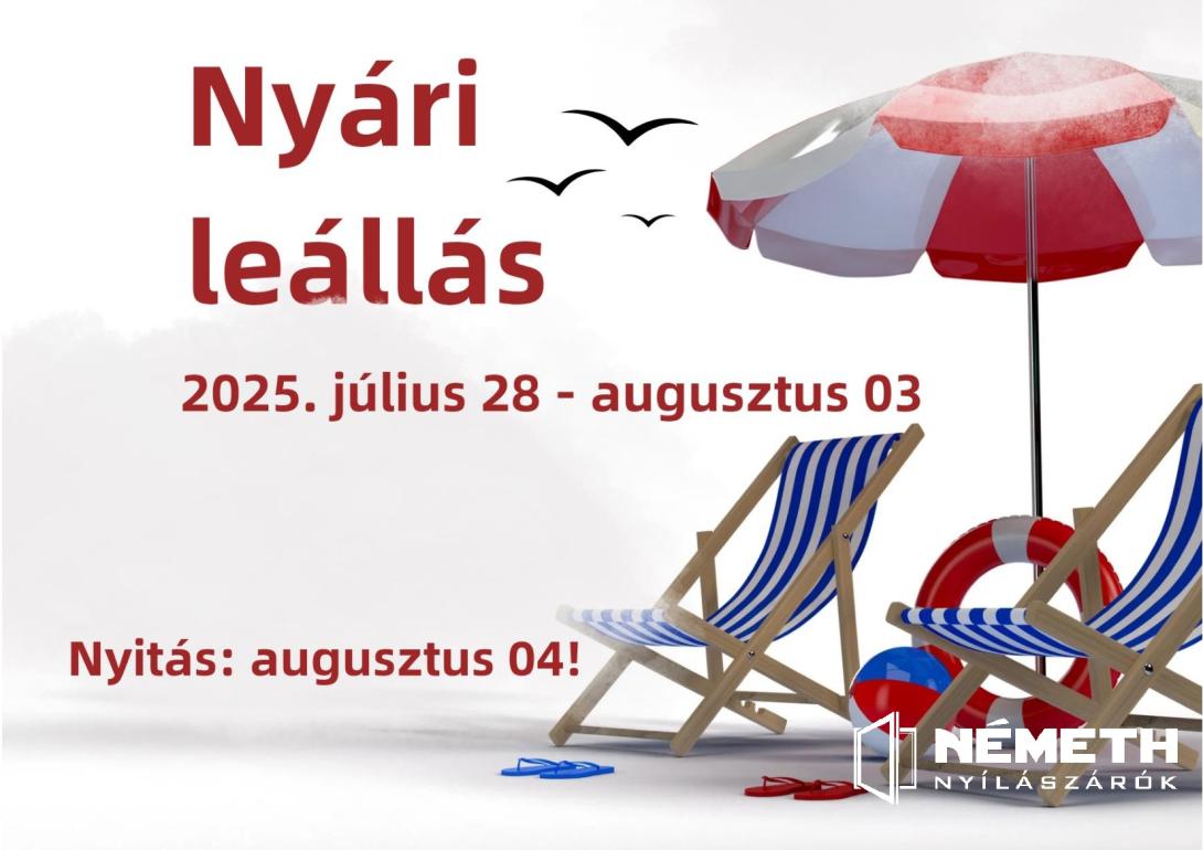 Tájékoztatás - Nyári leállás!